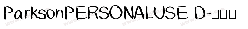 ParksonPERSONALUSE D字体转换